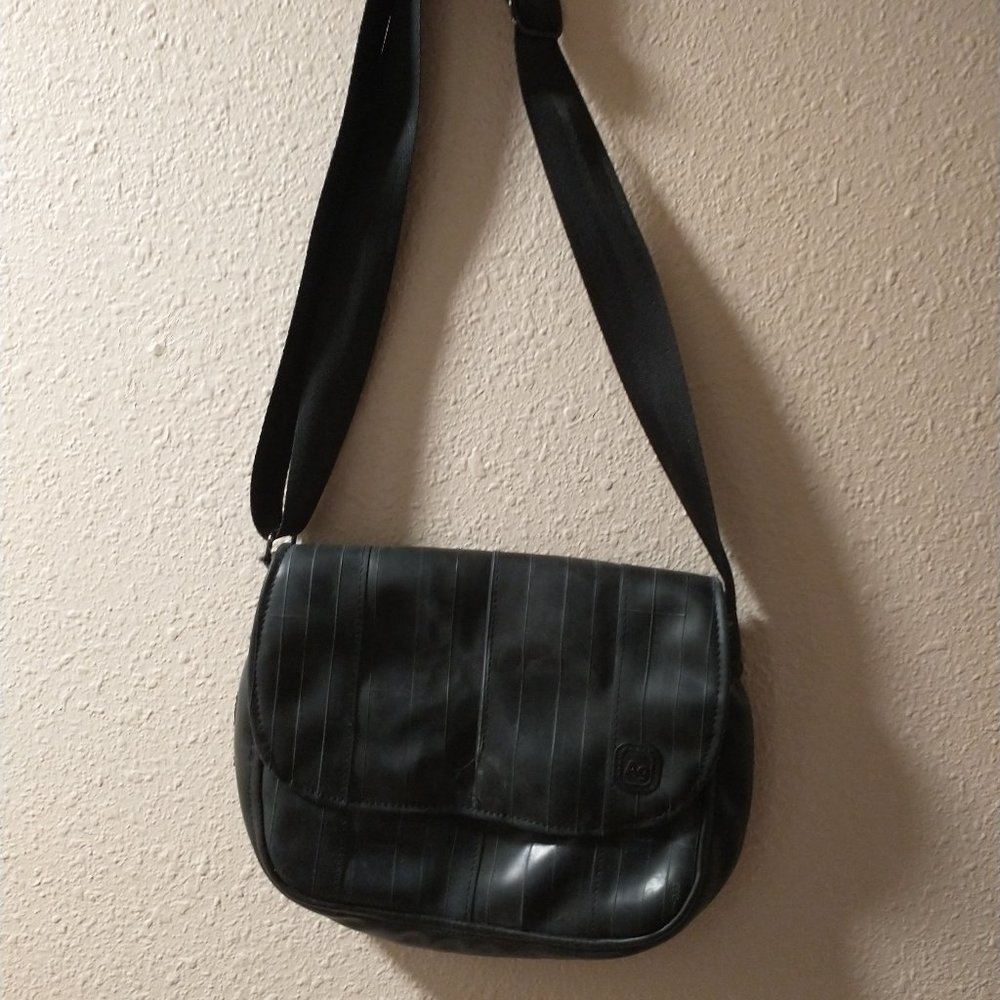 Black Rubber Purse made from recycled inner tubes